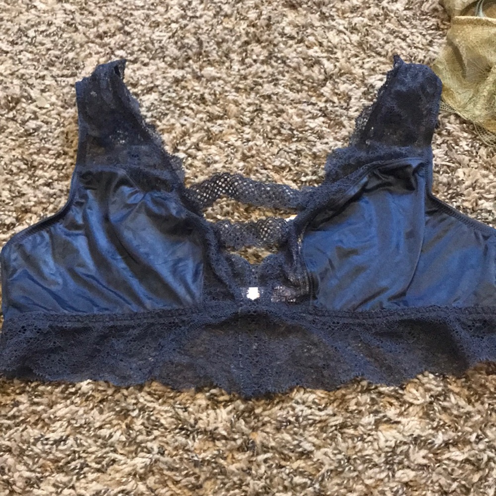 VS Blue Caged front  Bra